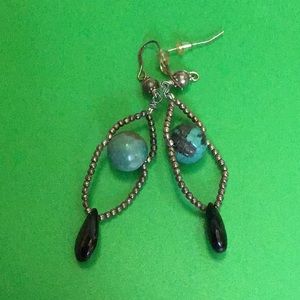 Artisan pierced earrings turquoise